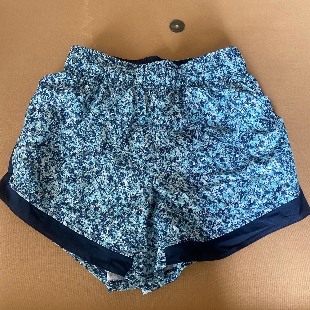 Blue Patterned athletic Shorts